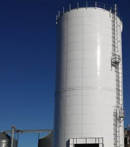 Industrial wastewater tank at a wastewater plant