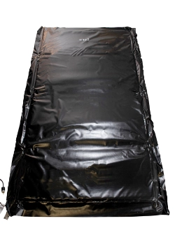 Flat black heated blanket for concrete curing