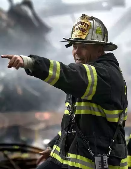 firefighter giving orders