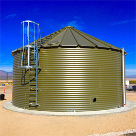 Corrugated water tank