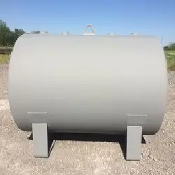 grey farm fuel storage tank