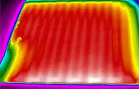 Thermal image of a power heater blanket