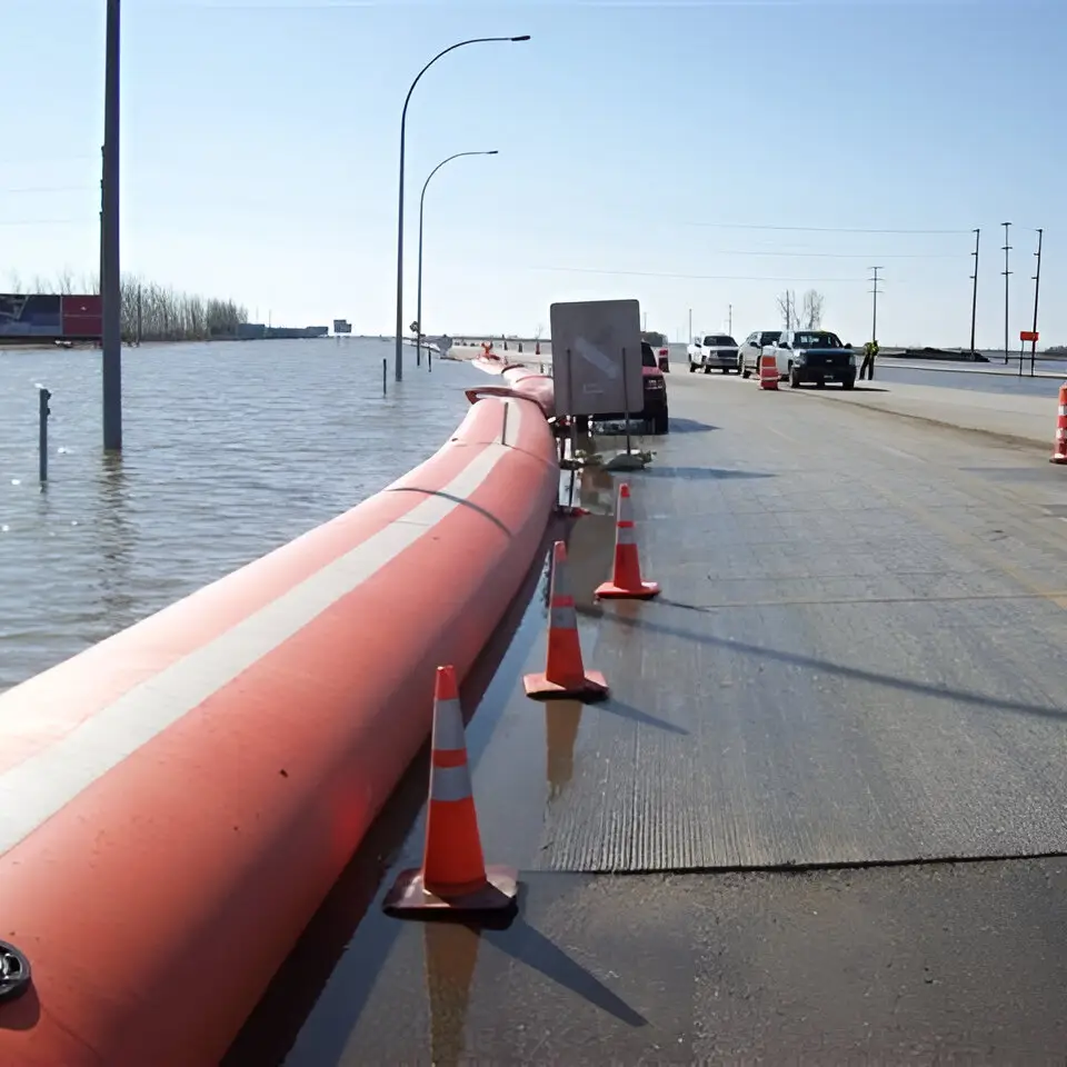 Inflatable cofferdam for construction dewatering