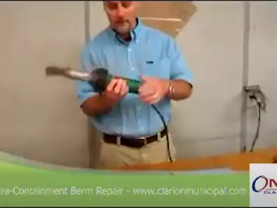 Video explaining how to repair your damaged spill containment berm