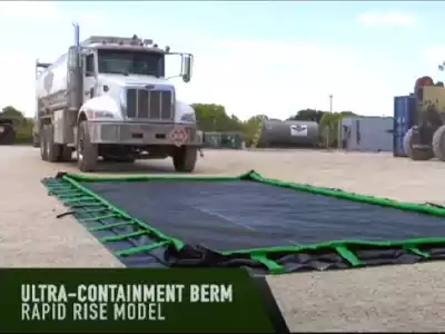 Video of the rapid rise containment berms